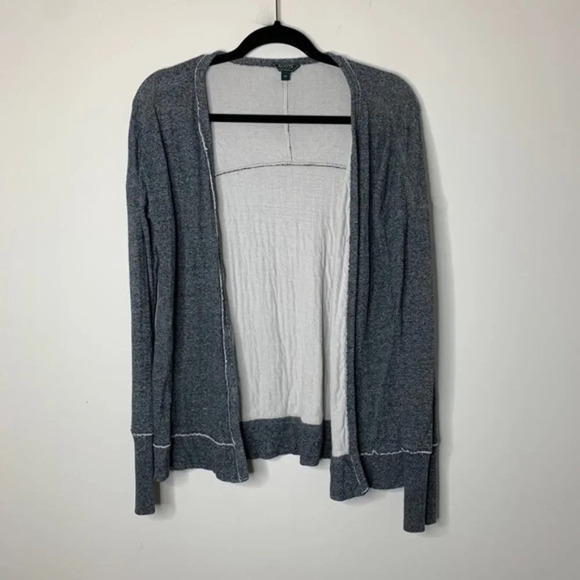 Roots Women's Cardigan Sweater Heathered Open front Buttons Cotton y2k 2000s S - Picture 3 of 9